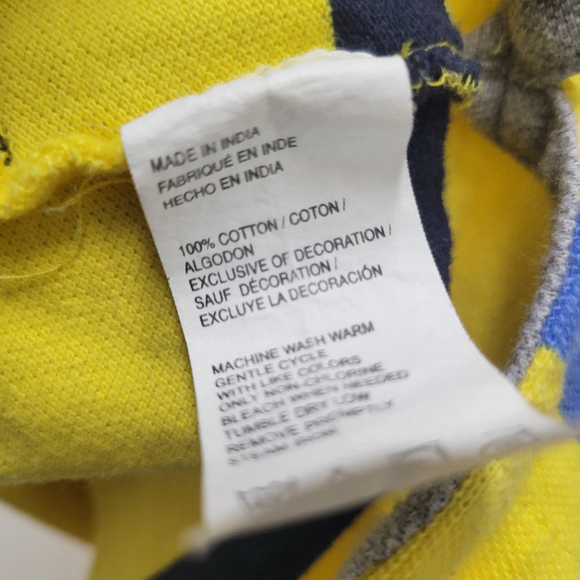Izod Yellow Striped Short Sleeves Polo Shirt Size XL Men's Excellent Condition - Picture 5 of 6